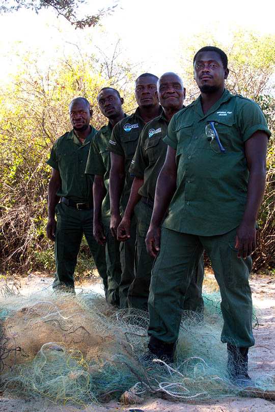 Sikunga fish guards, illegal nets, Zambezi, Namibia